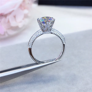 2.0ct Moissanite Ring "FL Grade" (Passes Diamond Tester) - 18K Gold Plated