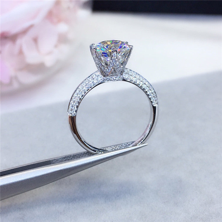 2.0ct Moissanite18K Gold Plated Ring #10008