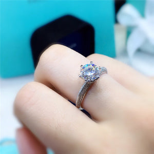 2.0ct Moissanite18K Gold Plated Ring #10008