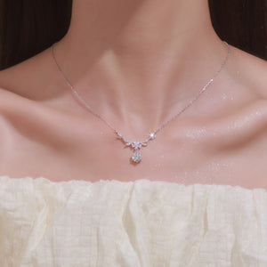 1ct Moissanite Wheat Ear Necklace #10006