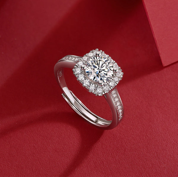 Moissanite Square Ring #10012