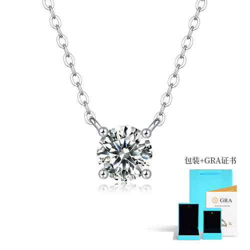 Moissanite Solitaire Necklace #10017