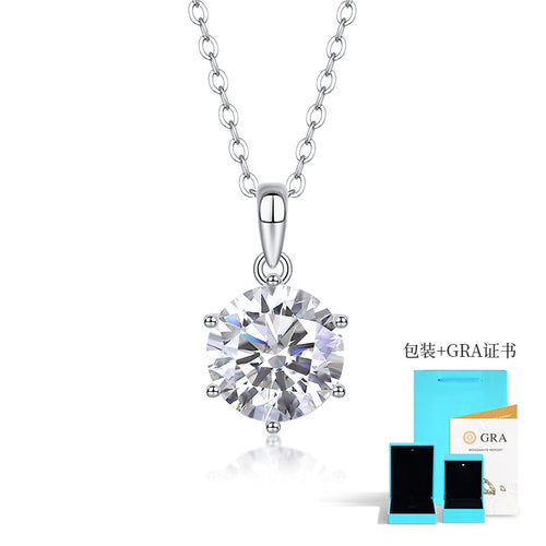 1ct Moissanite Solitaire Necklace #10016