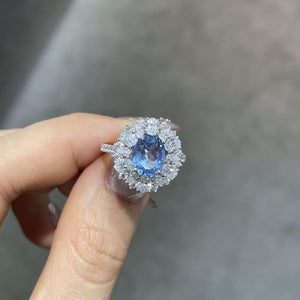 Lab-Grown Blue Spinel Ring  #10010