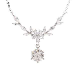 1ct Moissanite Wheat Ear Necklace #10006