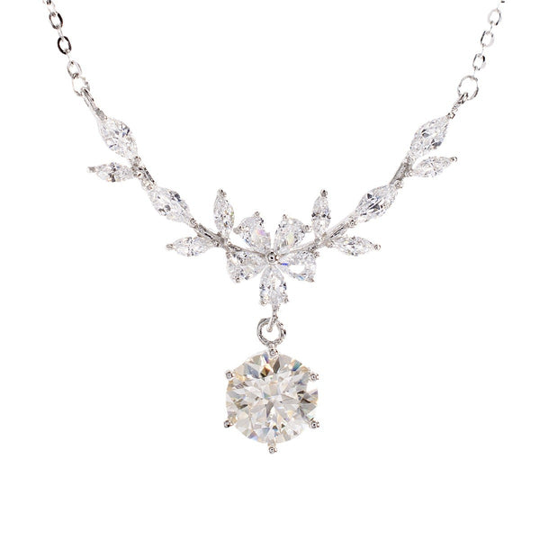 1ct Moissanite Wheat Ear Necklace #10006
