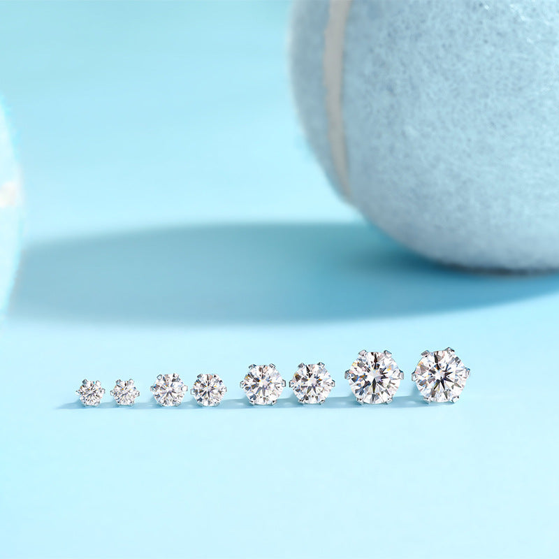 6-Prong Moissanite Stud Earrings #10014
