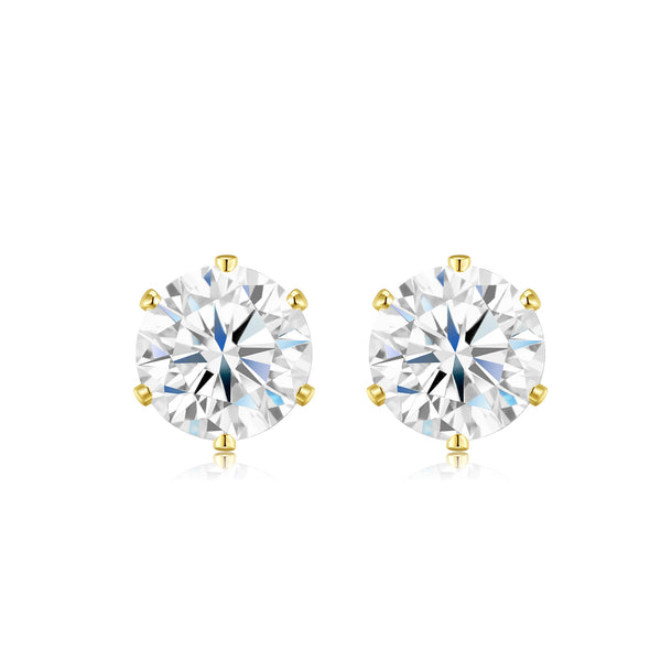 6.0mm Moissanite Stud Earrings #10022
