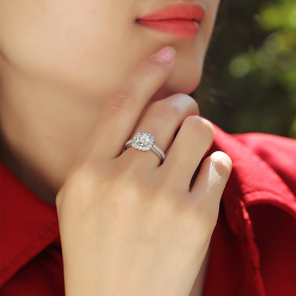 Moissanite Square Ring #10012