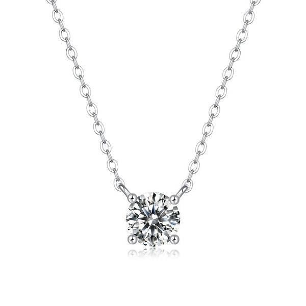 6.5mm Moissanite 4-Prong Necklace #10021