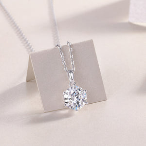 1ct Moissanite Solitaire Necklace #10016