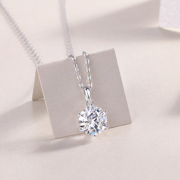 1ct Moissanite Solitaire Necklace #10016