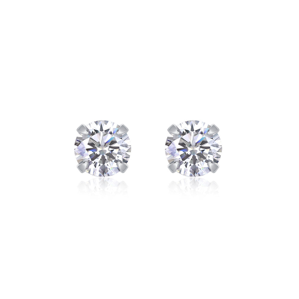 S925 3mm Long Stud Earrings 10026