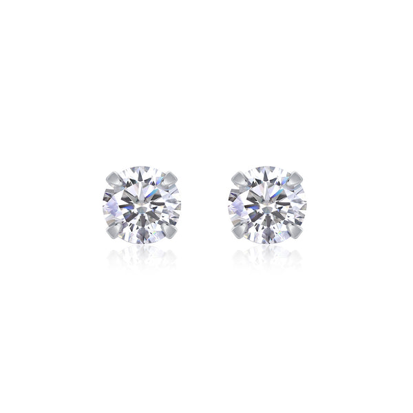 S925 3mm Long Stud Earrings 10026