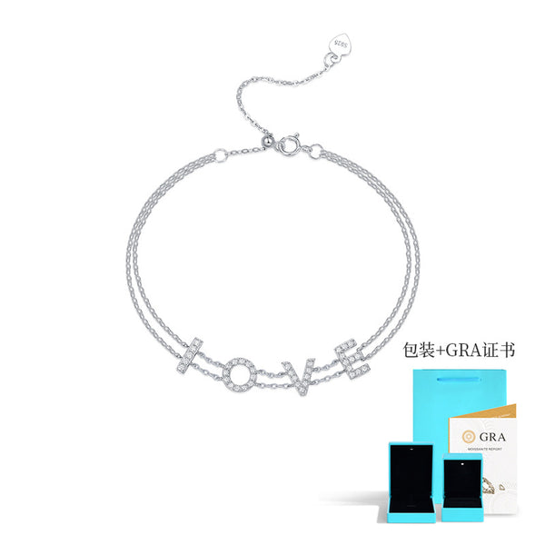 Moissanite LOVE Bracelet #10013