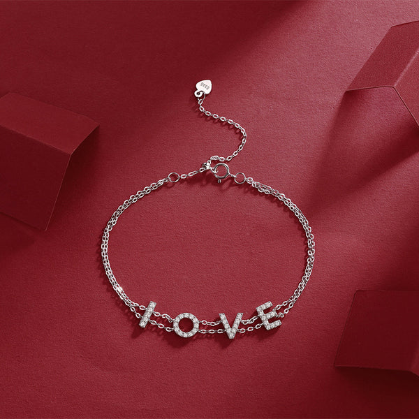 Moissanite LOVE Bracelet #10013