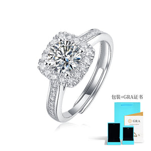 Moissanite Square Ring #10012
