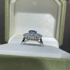 Lab-Grown Blue Spinel Ring  #10010