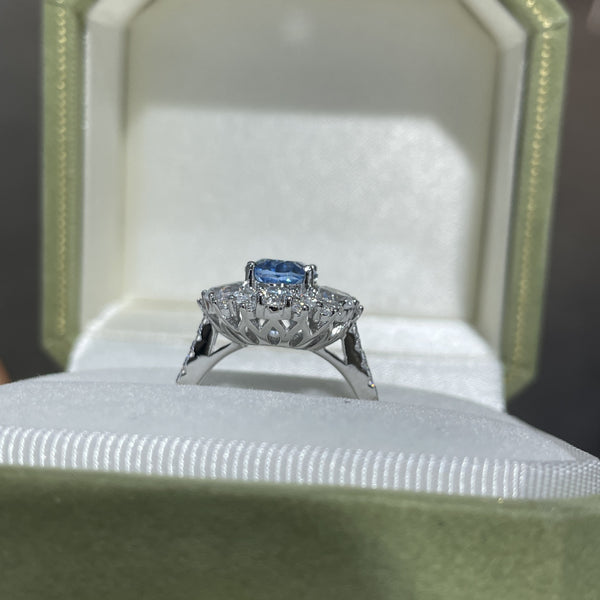 Lab-Grown Blue Spinel Ring  #10010