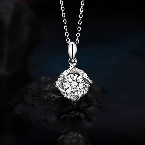1ct Rotating Windmill Moissanite Necklace #10007