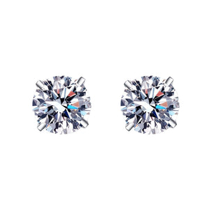 1.6ctw (0.8ct each) Moissanite Stud Earrings - Hypoallergenic S925 "Ear-Nurturing"