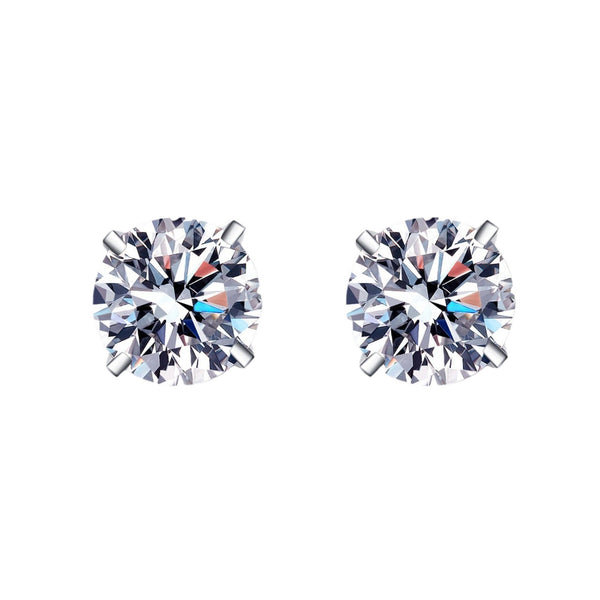 1.6ctw (0.8ct each) Moissanite Stud Earrings - Hypoallergenic S925 "Ear-Nurturing"