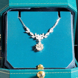 1ct Moissanite Wheat Ear Necklace #10006