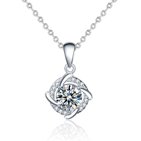 1ct Rotating Windmill Moissanite Necklace #10007